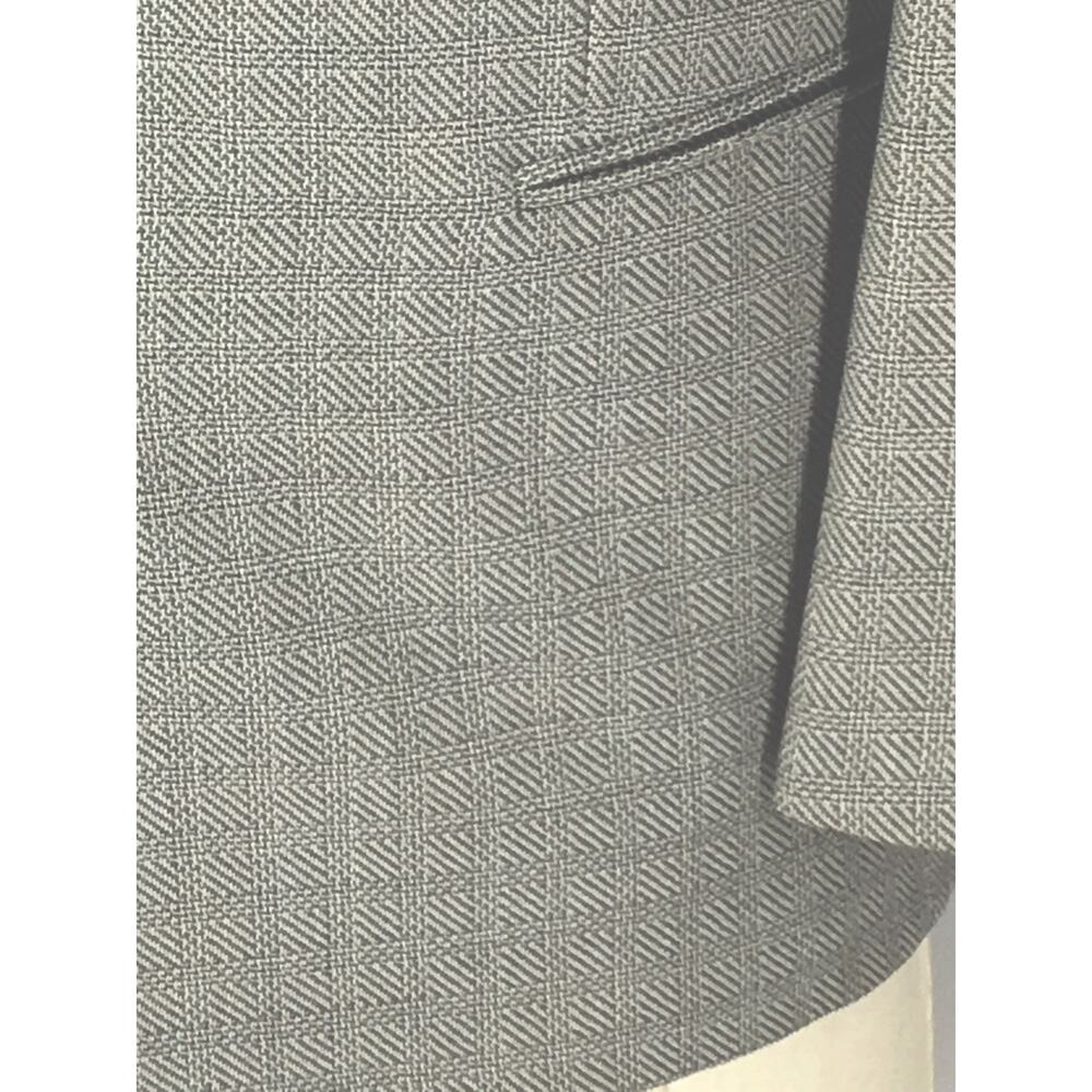 42R Giorgio Armani Italy Mens Vintage 2 Button Blazer Jacket Lt Gray Tattersall - Picture 15 of 15
